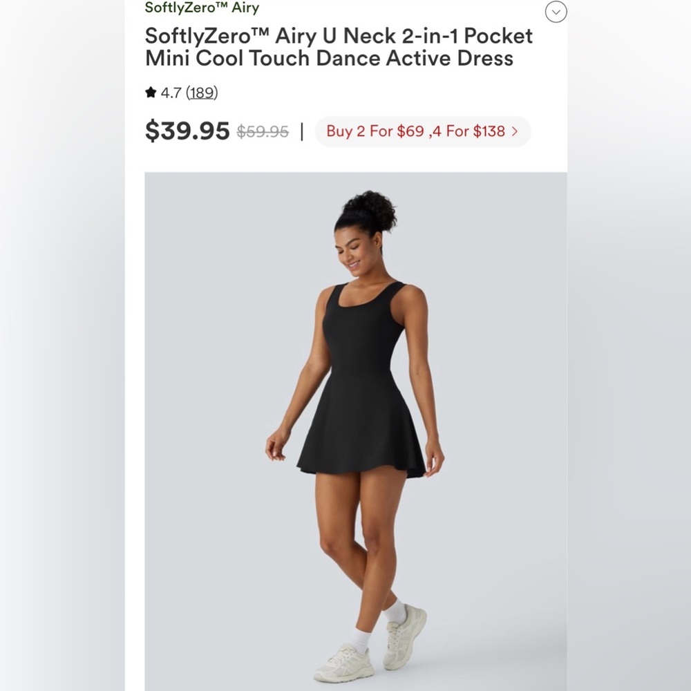 🏷️Halara Airy Black Mini Dress